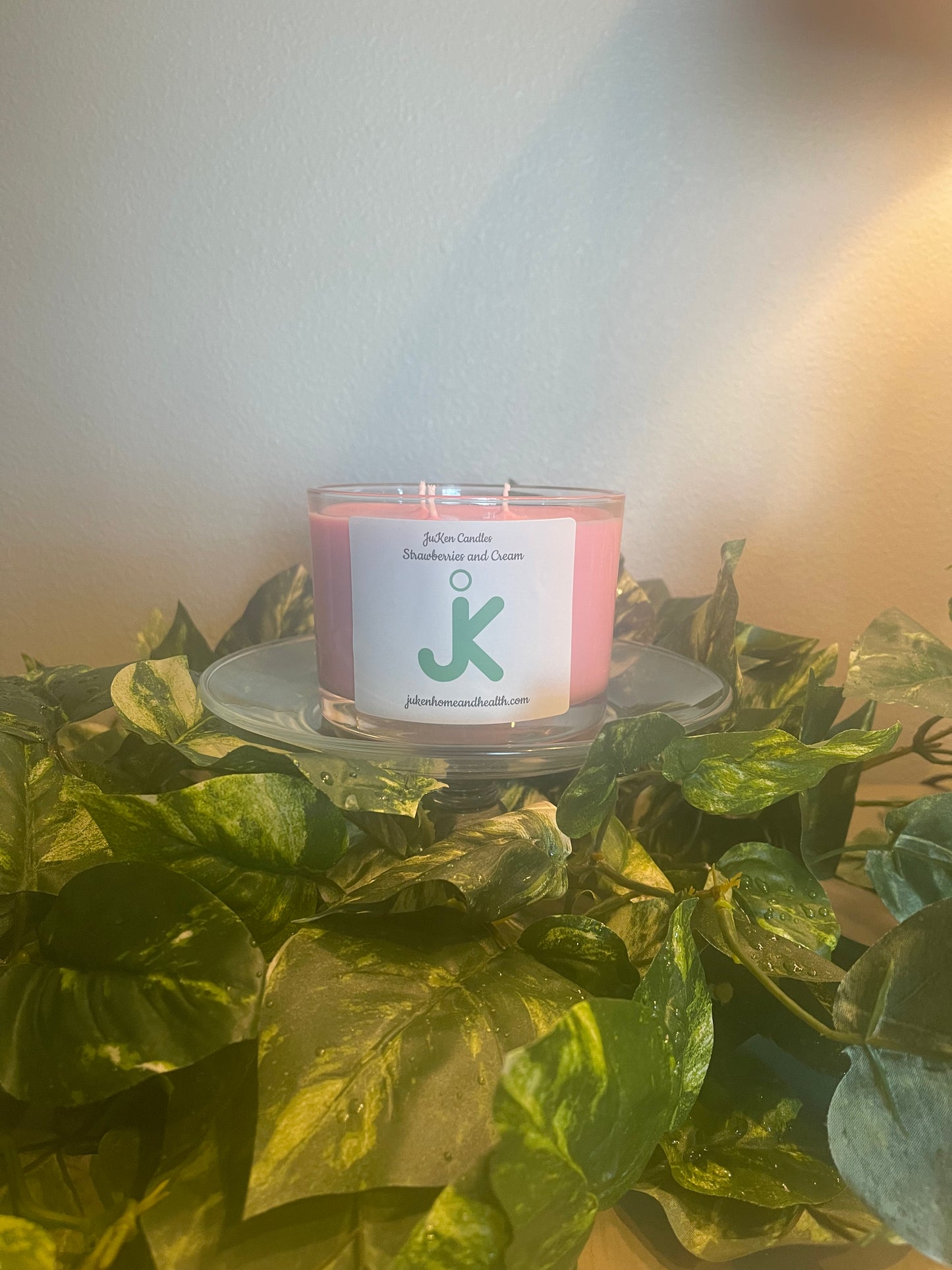 17oz 3 Wick Candles Strawberries and Cream